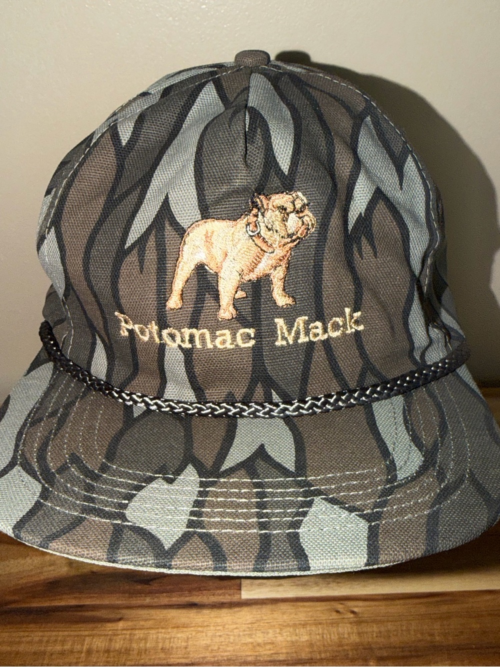 Vintage Potomac Mack Trucks Bulldog Camo Rope Snapback Hat San Sun